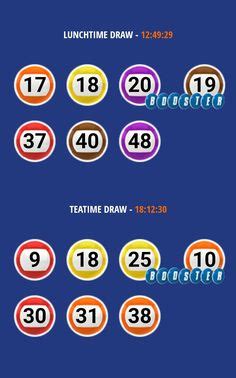 Lucky Numbers Guide 49s Lunchtime & Teatime .